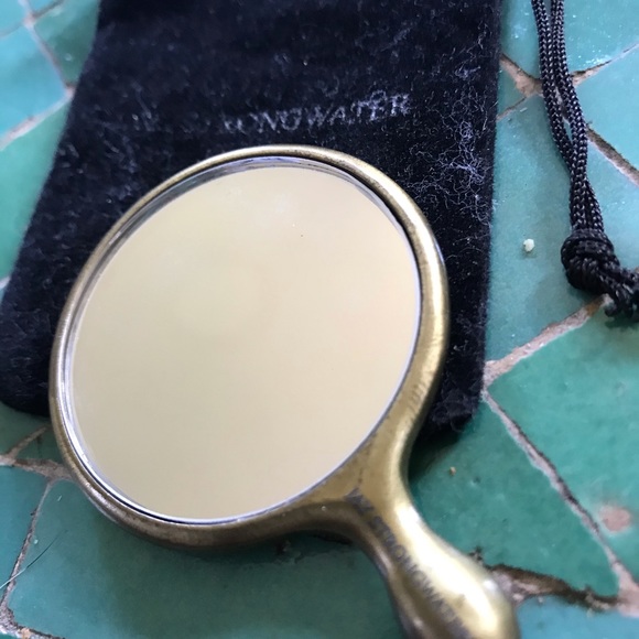 Jay Strongwater small enamel mirror w/pouch Butterfly - Picture 4 of 5